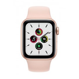 Купить Apple Watch SE 44mm Gold Aluminum Case with Pink Sport Band онлайн